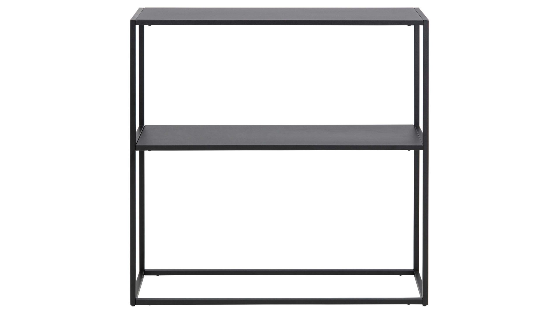 Regal Actona group aus Metall in Schwarz Metallmöbel Newton - Regal schwarzer Stahl - Länge ca. 80 cm