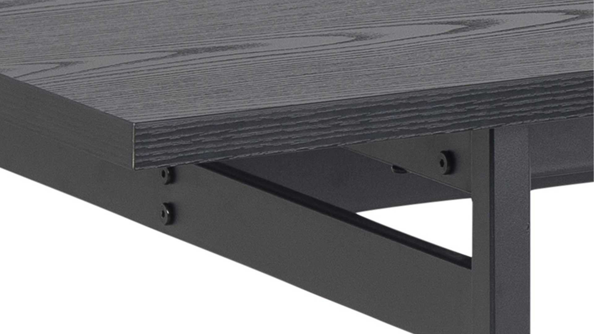 Esstisch Actona group aus Holz in Schwarz Esstisch Angus schwarze Esche - ca. 200 x 90 cm