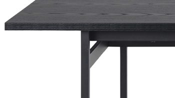 Esstisch Actona group aus Holz in Schwarz Esstisch Angus schwarze Esche - ca. 200 x 90 cm