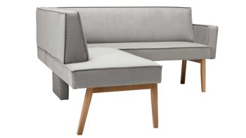 Eckbank Standard furniture factory aus Stoff in Hellgrau Eckbank Lagos hellgrauer Bezug Arizona 4411 - Stellfläche ca. 192 x 177 cm
