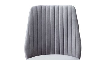 Polsterstuhl Standard furniture factory aus Stoff in Grau Polsterstuhl Eldar gauer Stoffbezug Monolith 85 & schwarze Holzfüße