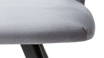 Polsterstuhl Standard furniture factory aus Stoff in Grau Polsterstuhl Eldar gauer Stoffbezug Monolith 85 & schwarze Holzfüße