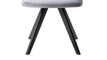 Polsterstuhl Standard furniture factory aus Stoff in Grau Polsterstuhl Eldar gauer Stoffbezug Monolith 85 & schwarze Holzfüße