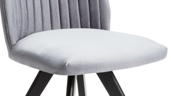 Polsterstuhl Standard furniture factory aus Stoff in Grau Polsterstuhl Eldar gauer Stoffbezug Monolith 85 & schwarze Holzfüße