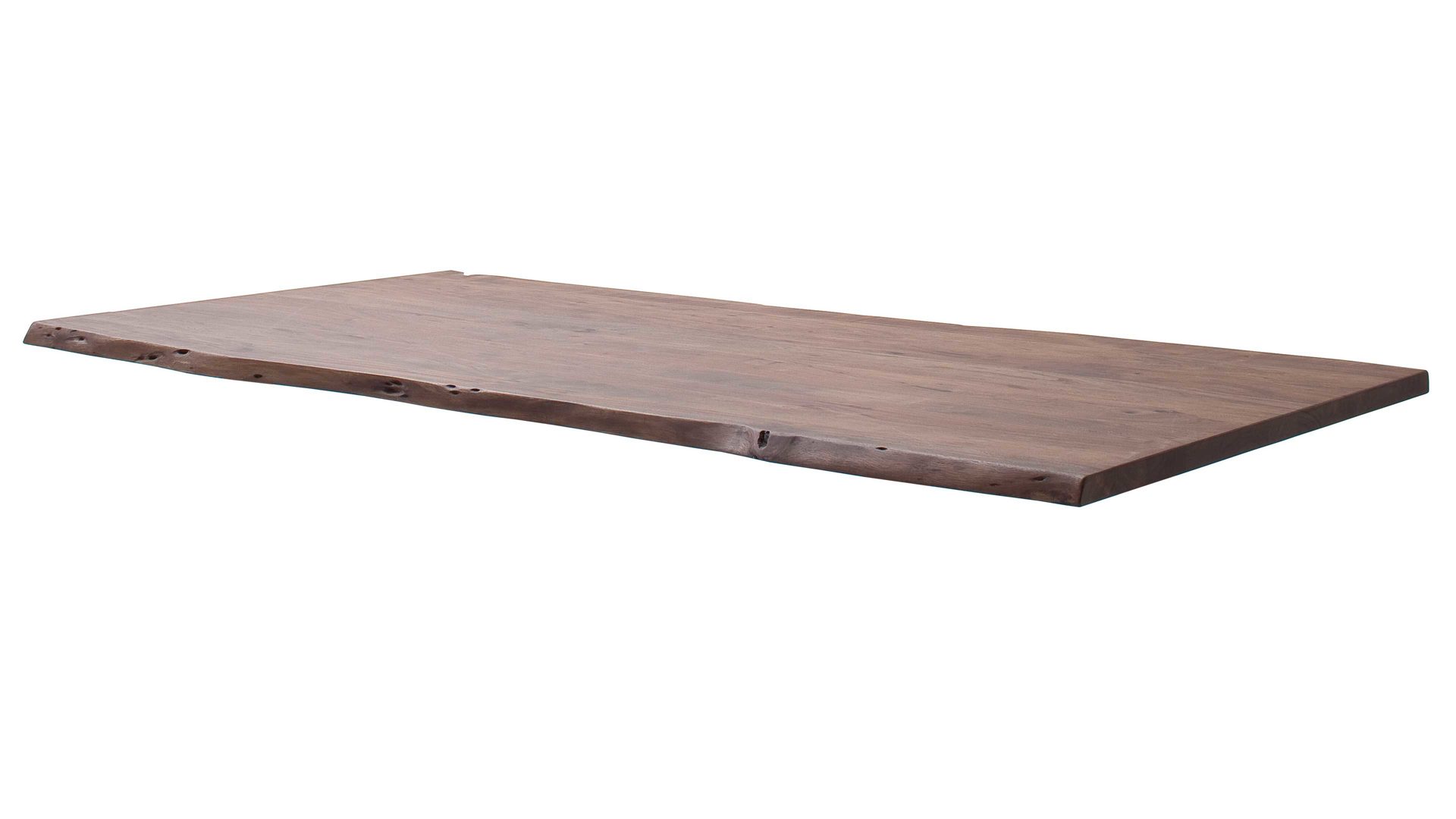 Esstisch Mca direkt aus Holz in Holzfarben Dunkel Esstisch-Serie Calabria Walnuss & gebürstetes Edelstahl-U-Gestell - ca. 220 x 100 cm
