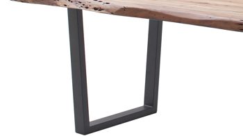 Esstisch Mca direkt aus Holz in Holzfarben Esstisch-Serie Calabria Akazie & anthrazitfarbenes Trapezgestell - ca. 180 x 100 cm