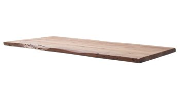 Esstisch Mca direkt aus Holz in Holzfarben Esstisch-Serie Calabria Akazie & anthrazitfarbenes Trapezgestell - ca. 220 x 100 cm