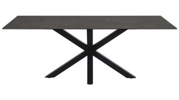 Esstisch Actona group aus Keramik in Schwarz Esstisch Heaven Schwarz & Metall - ca. 200 x 100 cm