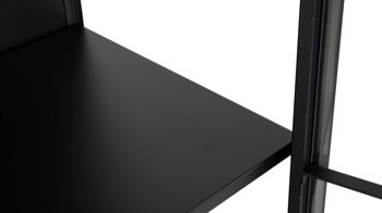 Vitrine Actona group aus Metall in Schwarz Metallmöbel Newcastle - Vitrine Schwarz & Klarglas - zwei Türen, Höhe ca. 180 cm