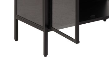 Vitrine Actona group aus Metall in Schwarz Metallmöbel Newcastle - Vitrine Schwarz & Klarglas - zwei Türen, Höhe ca. 99 cm