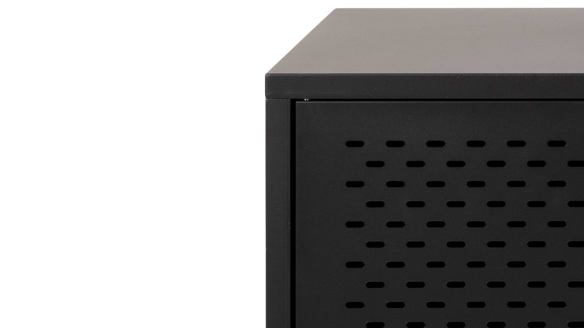 Sideboard Actona group aus Metall in Schwarz Metallmöbel Newcastle - Sideboard schwarzes Metall - drei Türen, Breite ca. 125 cm