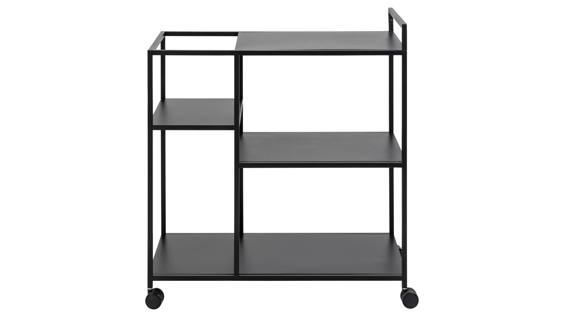 Servierwagen Actona group aus Metall in Schwarz Metallmöbel Newcastle - Servierwagen schwarzes Metall - drei Böden, Breite ca. 78 cm