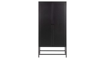Einzelschrank Actona group aus Metall in Schwarz Metallmöbel Newcastle - Schrank schwarzes Metall - zwei Türen, Breite ca. 80 cm