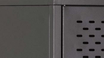 Einzelschrank Actona group aus Metall in Schwarz Metallmöbel Newcastle - Schrank schwarzes Metall - zwei Türen, Breite ca. 80 cm