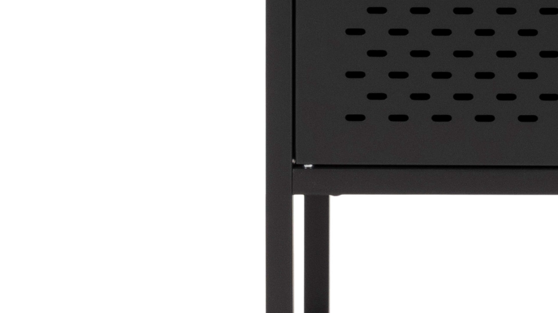 Einzelschrank Actona group aus Metall in Schwarz Metallmöbel Newcastle - Schrank schwarzes Metall - zwei Türen, Breite ca. 80 cm