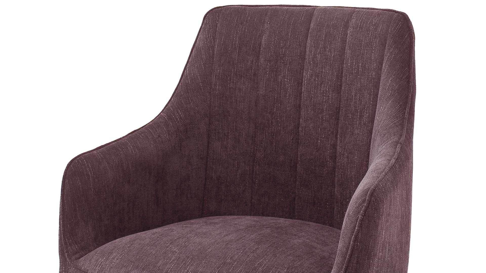 Polsterstuhl Mca furniture aus Stoff in Dunkelrot Armlehnstuhl Sasselo mit Drehfunktion merlotfarbene Chenille & schwarzes Metallgestell