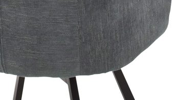 Polsterstuhl Mca furniture aus Stoff in Grau Armlehnstuhl Sasselo mit Drehfunktion graue Chenille & schwarzes Metallgestell