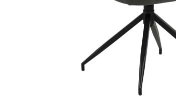 Vierfußstuhl Actona group aus Stoff in Anthrazit Armlehnstuhl Brenda mit Drehfunktion anthrazitfarbener Bezug Preston 96 & schwarze Metallfüße