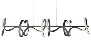 Pendelleuchte Just light. (leuchtendirekt) aus Metall in Schwarz JUST LIGHT. Serie Curls - Hängeleuchte Schwarz & Gold - Länge ca. 99 cm