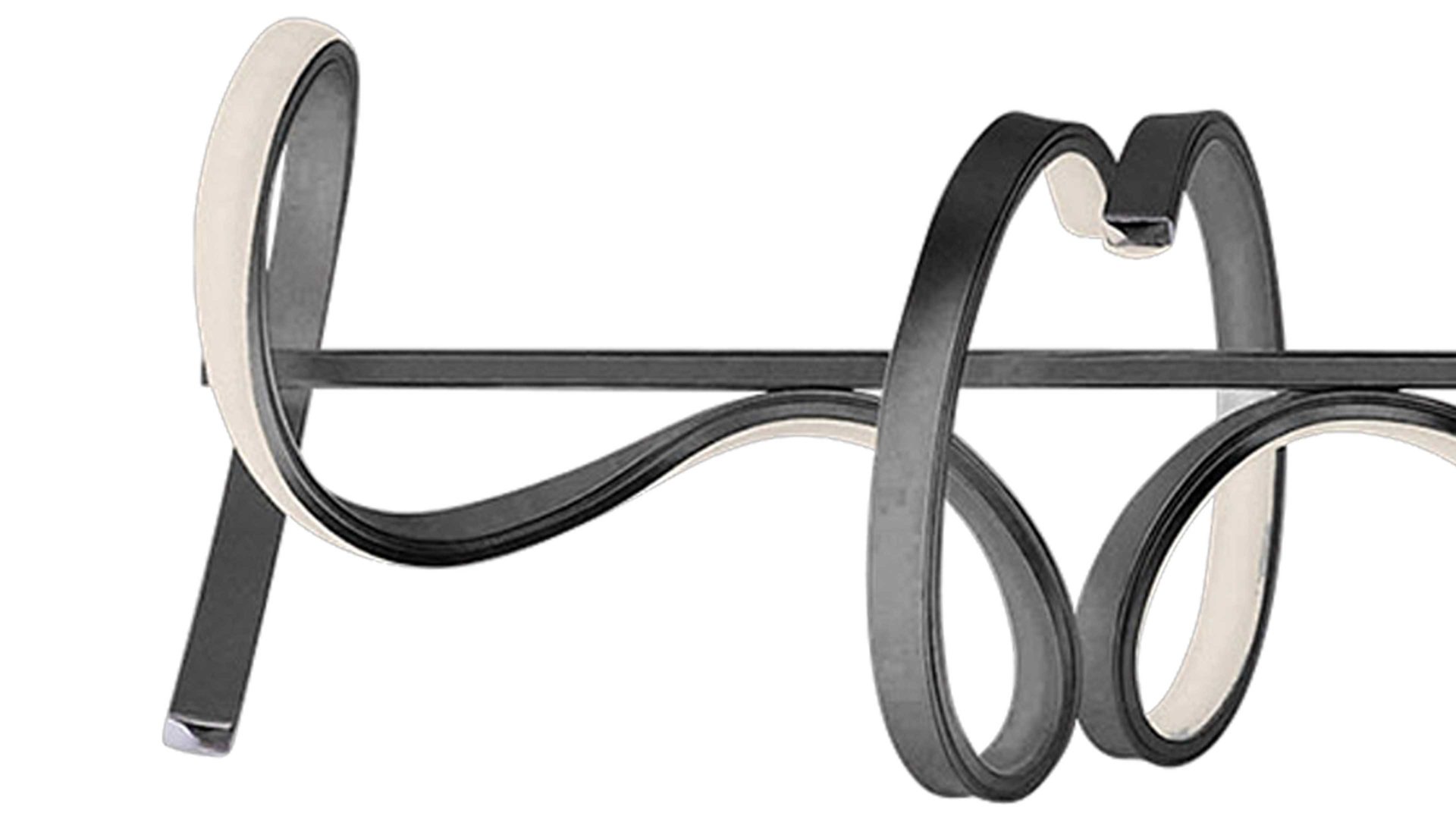 Pendelleuchte Just light. (leuchtendirekt) aus Metall in Schwarz JUST LIGHT. Serie Curls - Hängeleuchte Schwarz & Gold - Länge ca. 99 cm