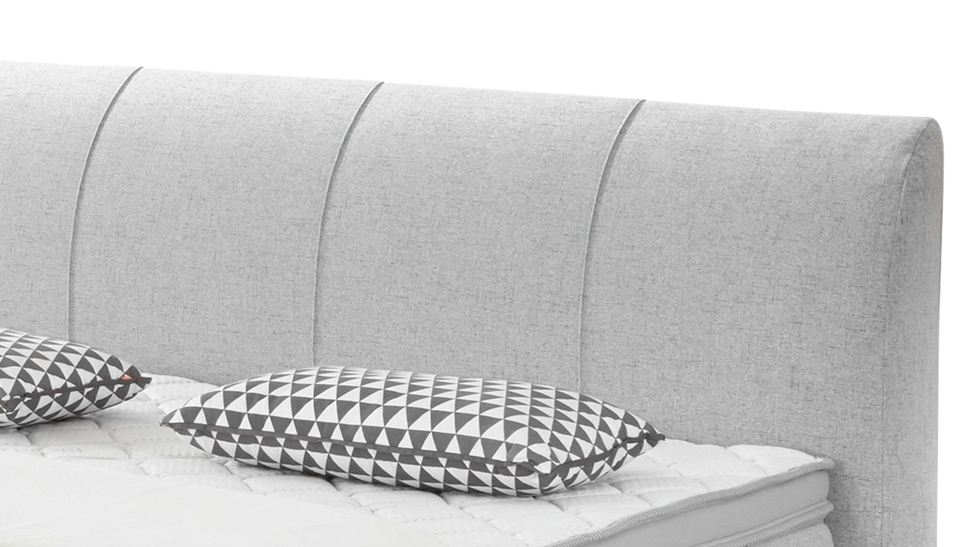Boxspringbett Sun garden | 162719 aus Stoff in Hellgrau Boxspringbett Modesto hellgraues Flachgewebe MT50375-720 – Liegefläche ca. 140 x 200 cm