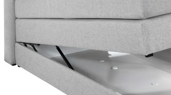 Boxspringbett Sun garden | 162739 aus Stoff in Hellgrau Boxspringbett Modesto hellgraues Flachgewebe MT50375-720 – Liegefläche ca. 140 x 200 cm