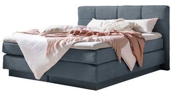 Boxspringbett Sun garden | 162719 aus Stoff in Blau Boxspringbett Portage blauer Stoffbezug 50456-100 – Liegefläche ca. 180 x 200 cm