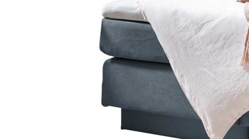 Boxspringbett Sun garden | 162739 aus Stoff in Blau Boxspringbett Portage blauer Stoffbezug 50456-100 – Liegefläche ca. 180 x 200 cm