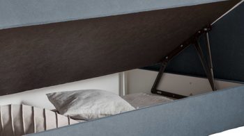 Boxspringbett Sun garden | 162739 aus Stoff in Blau Boxspringbett Portage blauer Stoffbezug 50456-100 – Liegefläche ca. 180 x 200 cm