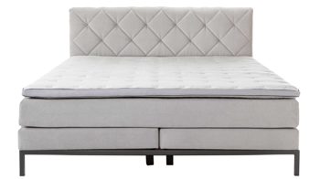 Boxspringbett Sun garden | 162739 aus Stoff in Hellgrau Boxspringbett Rockaway silbergrauer Stoffbezug 50456-720 – Liegefläche ca. 180 x 200 cm