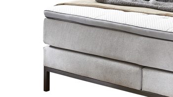 Boxspringbett Sun garden | 162739 aus Stoff in Hellgrau Boxspringbett Rockaway silbergrauer Stoffbezug 50456-720 – Liegefläche ca. 180 x 200 cm