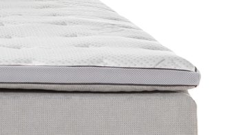 Boxspringbett Sun garden | 162739 aus Stoff in Hellgrau Boxspringbett Rockaway silbergrauer Stoffbezug 50456-720 – Liegefläche ca. 180 x 200 cm