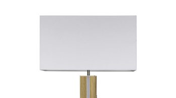 Stehleuchte Spot light aus Textil in Weiß SPOT LIGHT Stehleuchte Yaren Eiche & Weiß - Höhe ca. 155 cm