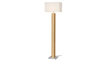 Stehleuchte Spot light aus Textil in Weiß SPOT LIGHT Stehleuchte Yaren Eiche & Weiß - Höhe ca. 155 cm