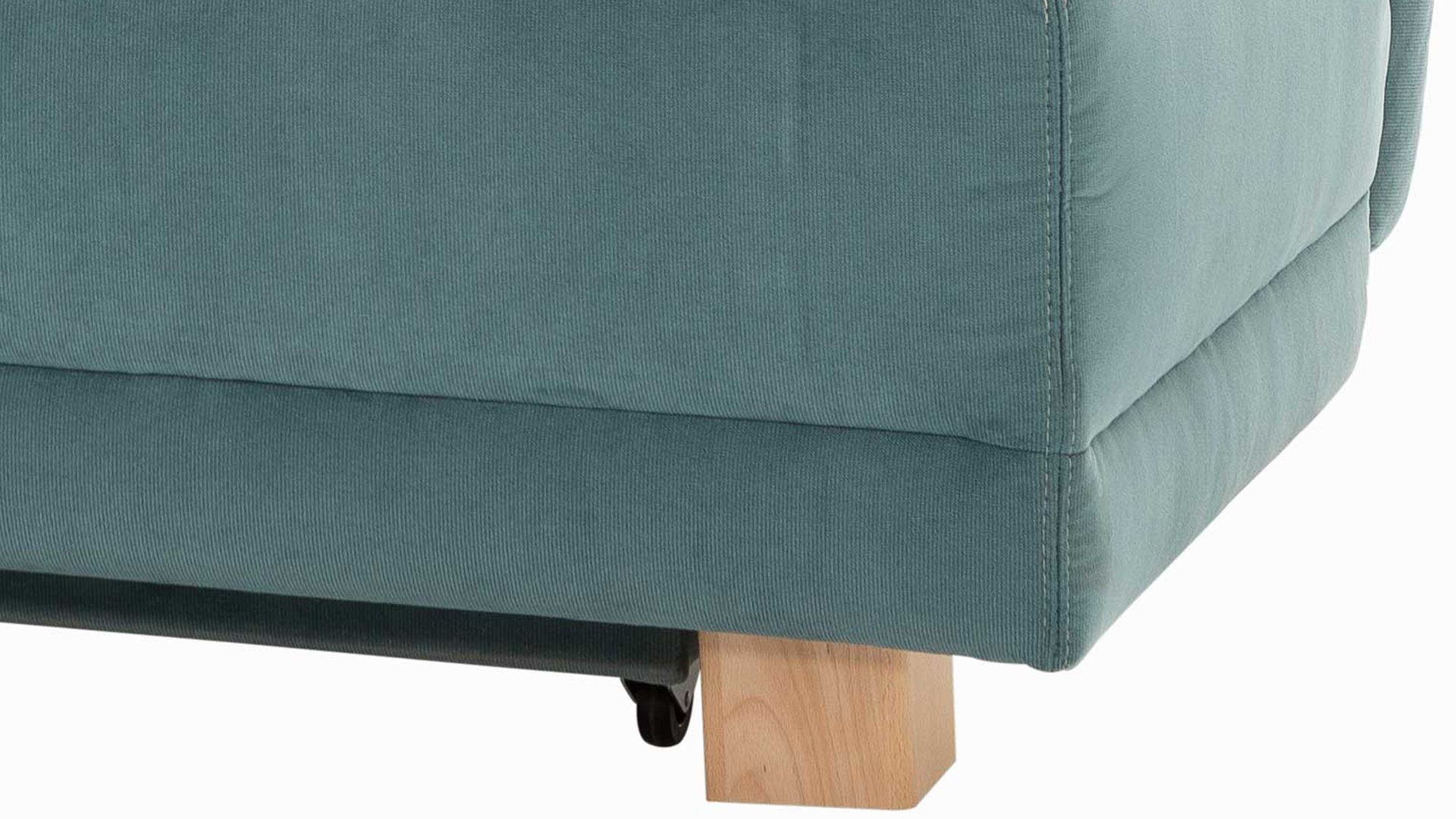 Schlafsofa Restyl aus Stoff in Grün Faltsofa Fringo mintfarbener Stoffbezug 55-6567 - Breite ca. 165 cm