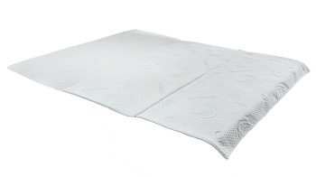 Topper Restyl aus Stoff in Weiß Schonerdecke Fringo für ca. 165 cm Breite