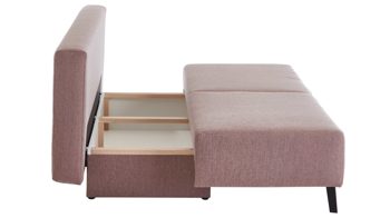 Schlafsofa Restyl aus Stoff in Pink Schlafsofa Sweet rosé Stoffbezug 55-6498 - Breite ca. 193 cm