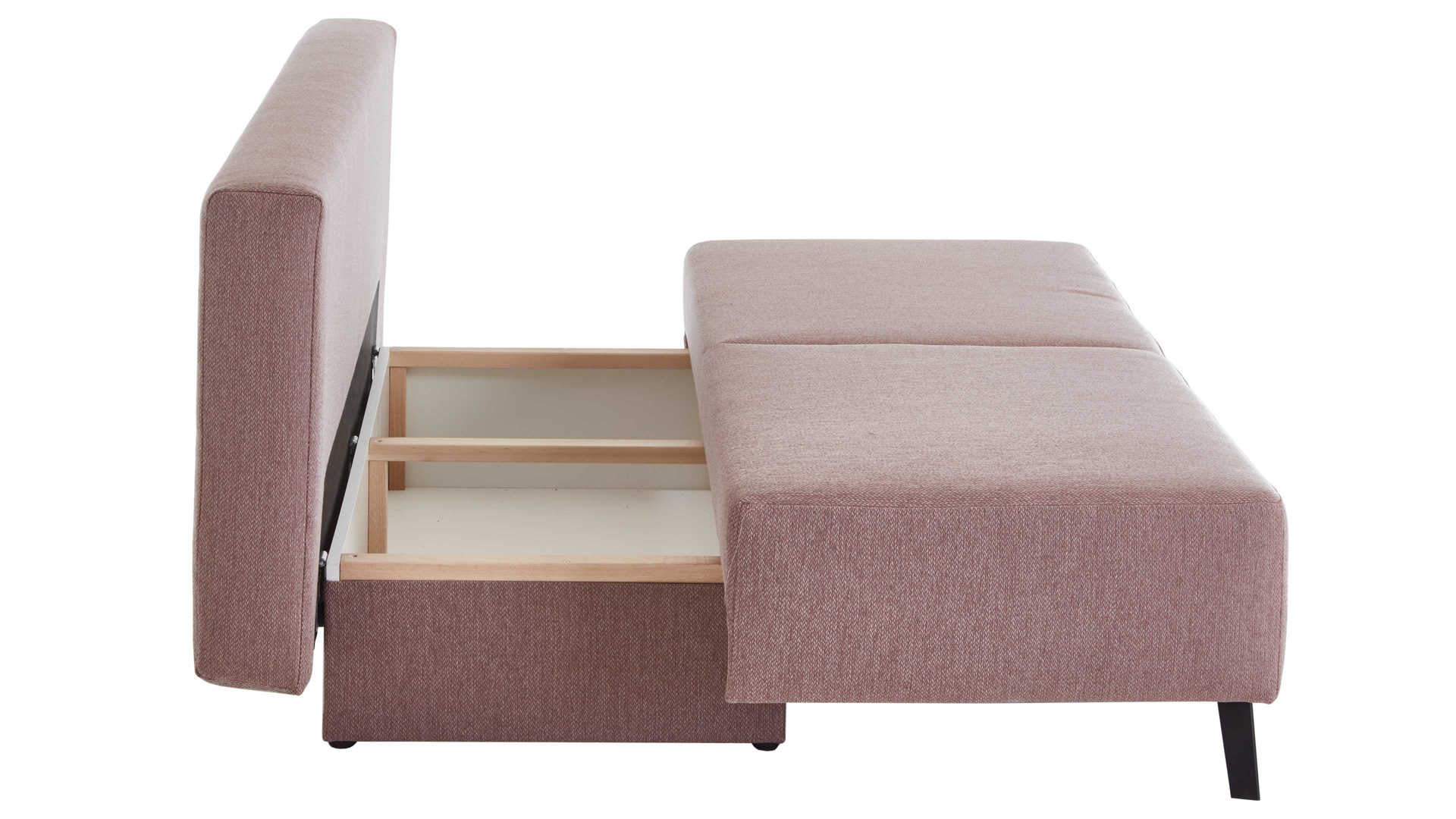 Schlafsofa Restyl aus Stoff in Pink Schlafsofa Sweet rosé Stoffbezug 55-6498 - Breite ca. 193 cm
