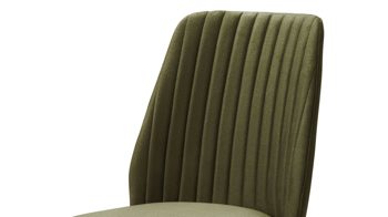 Polsterstuhl Standard furniture factory aus Stoff in Grün Polsterstuhl Eldar olivgrüner Stoffbezug Monolith 38 & schwarze Holzfüße