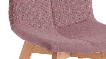 Polsterstuhl Standard furniture factory aus Stoff in Pink Polsterstuhl Tokio 1 altrosa Stoffbezug Lars 27 & Buchenholzfüße