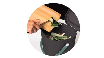 Mülleimer Rotho aus Kunststoff in Anthrazit rotho modulares Recycling Müllsystem Albula Anthrazit - ca. 6 Liter