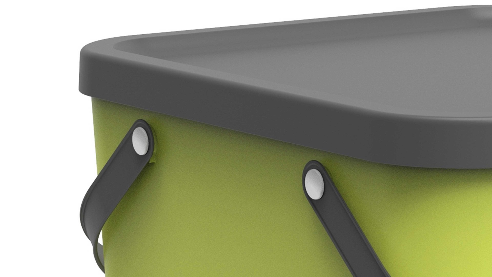 Mülleimer Rotho aus Kunststoff in Hellgrün rotho modulares Recycling Müllsystem Albula Limette - ca. 40 Liter