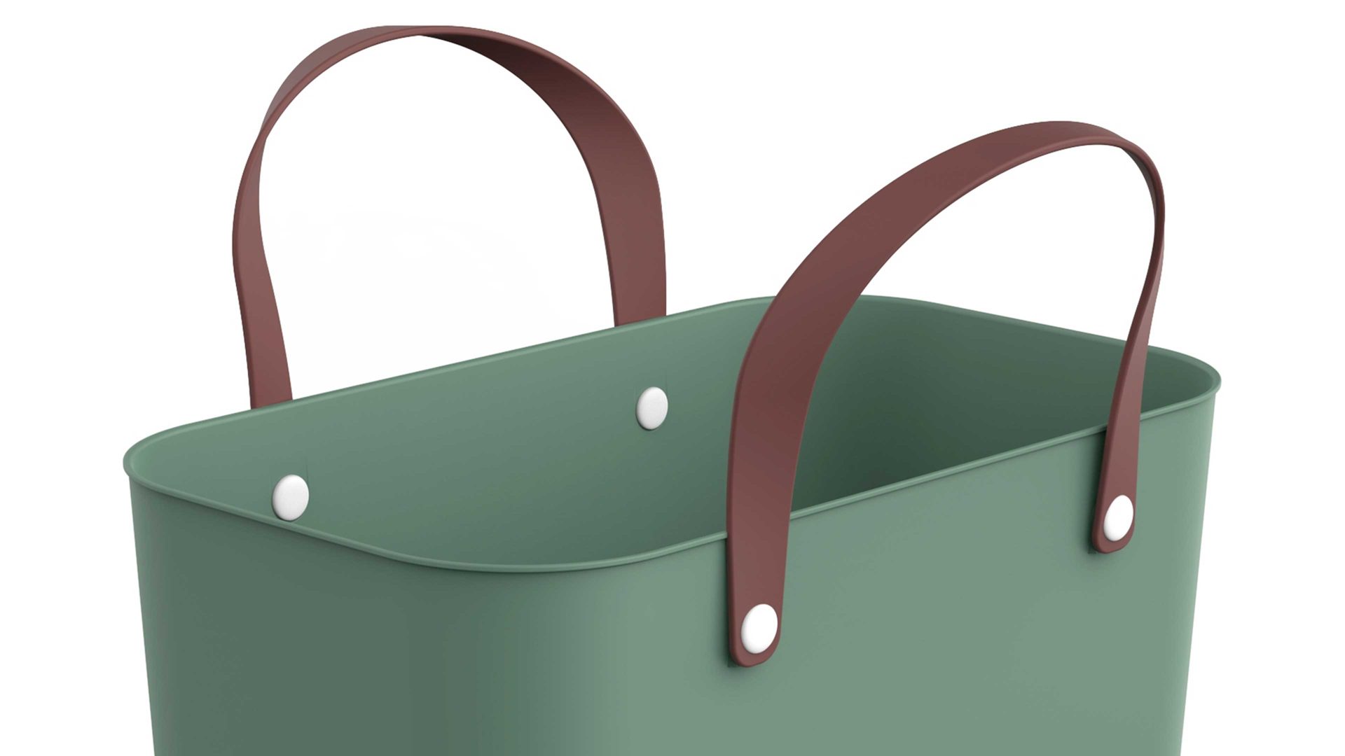 Tasche Rotho aus Kunststoff in Grün rotho modulares Recycling Müllsystem Albula - Multibag Style Mistelzweiggrün - ca. 25 Liter