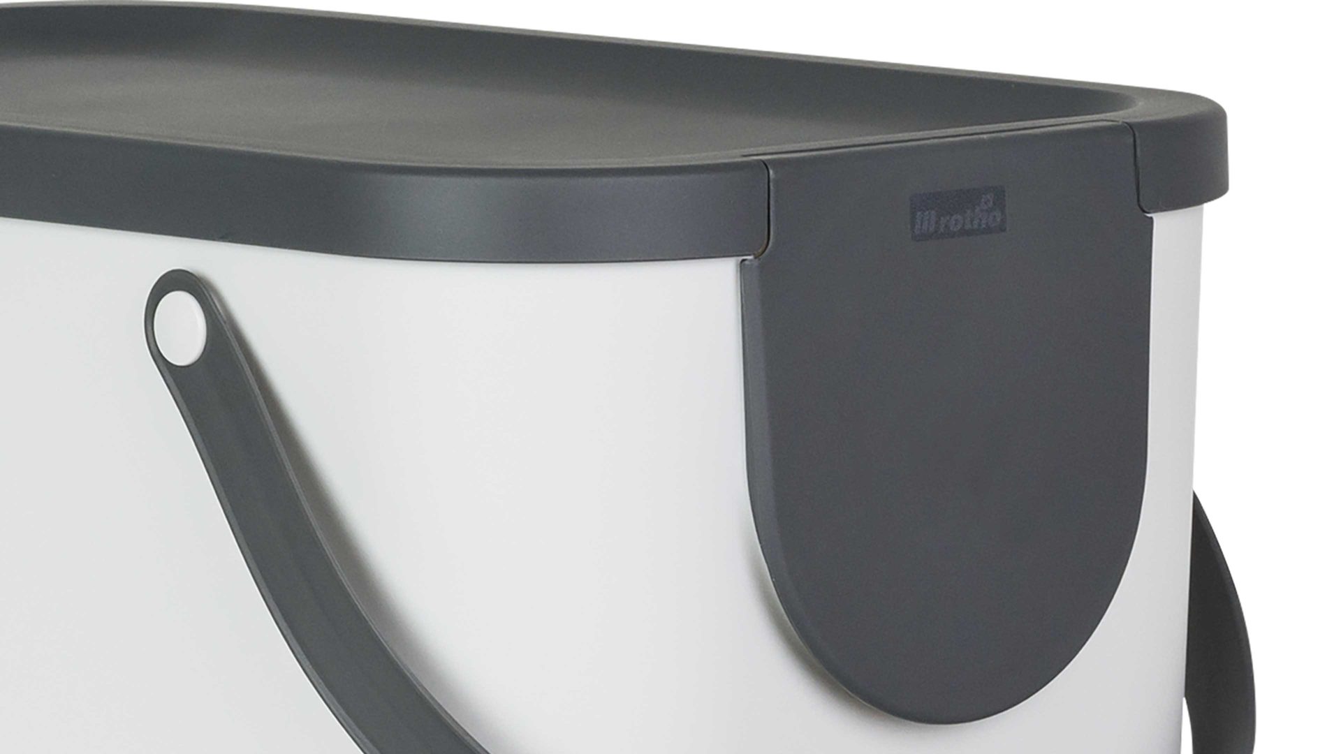 Mülleimer Rotho aus Kunststoff in Weiß rotho modulares Recycling Müllsystem Albula Weiß - ca. 25 Liter