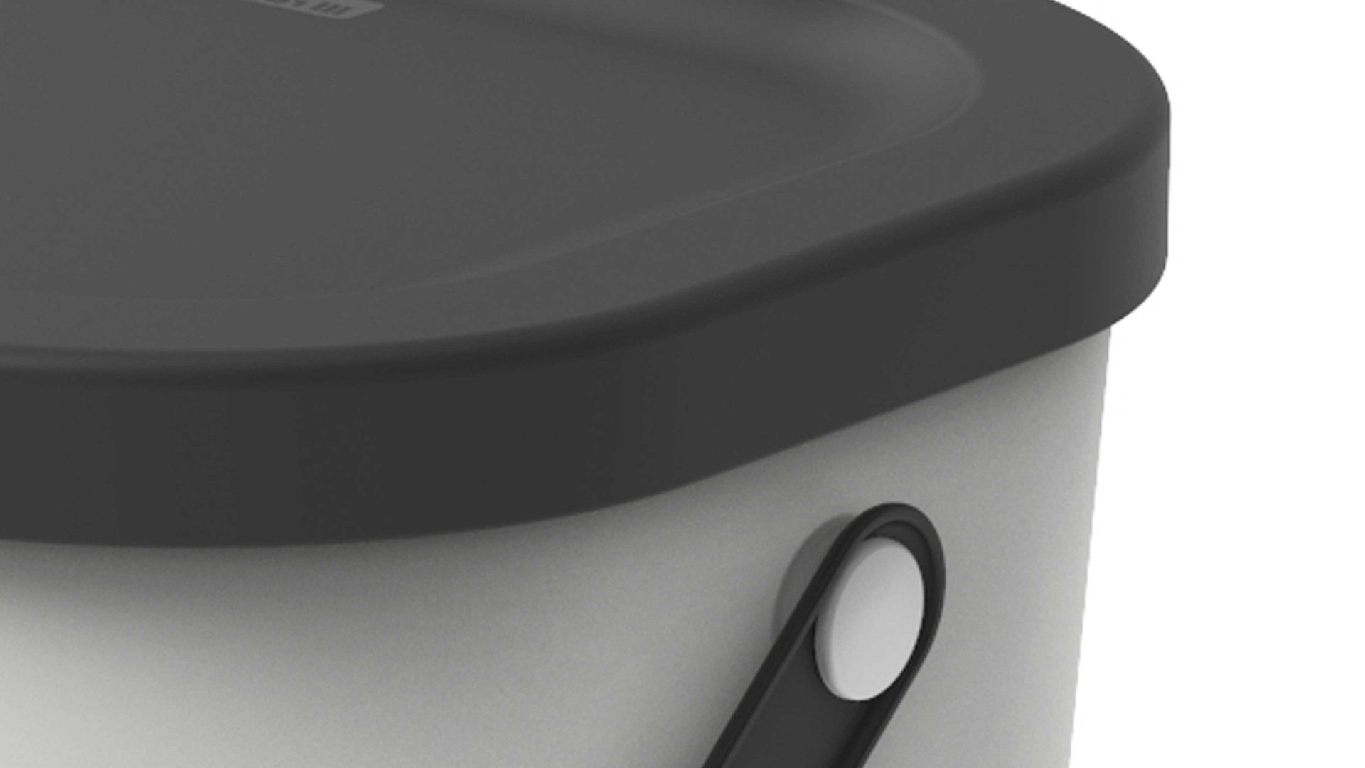 Mülleimer Rotho aus Kunststoff in Weiß rotho modulares Recycling Müllsystem Albula Weiß - ca. 6 Liter