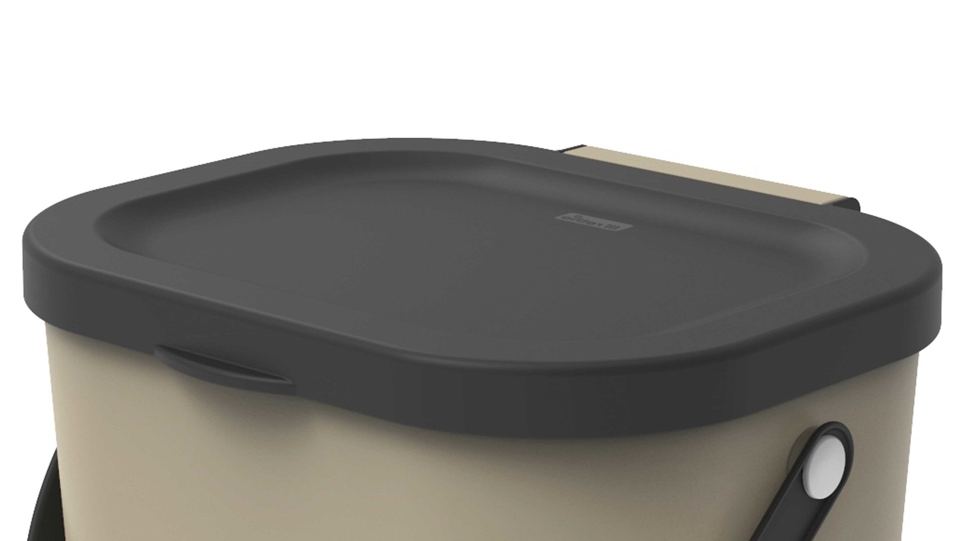 Mülleimer Rotho aus Kunststoff in Beige rotho modulares Recycling Müllsystem Albula Cappuccino - ca. 6 Liter