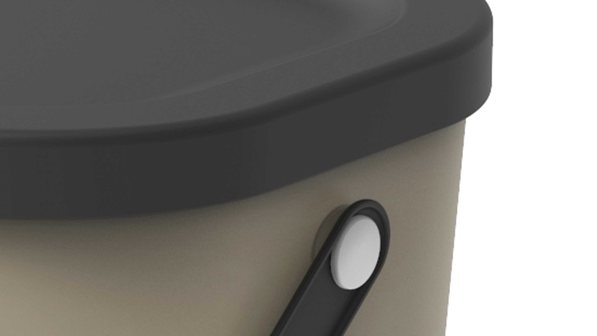 Mülleimer Rotho aus Kunststoff in Beige rotho modulares Recycling Müllsystem Albula Cappuccino - ca. 6 Liter