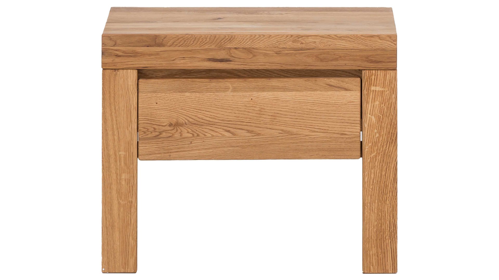 Nachttisch Elfo-möbel aus Holz in Holzfarben Massivholz Nachtkonsole Heinrich Eiche - eine Schublade