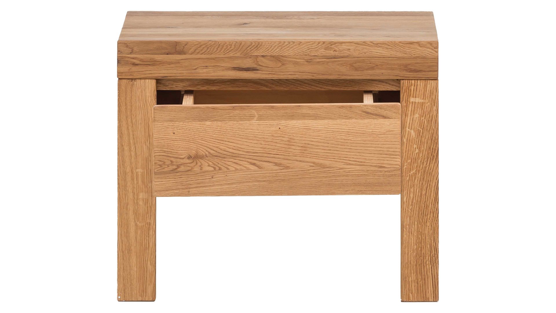 Nachttisch Elfo-möbel aus Holz in Holzfarben Massivholz Nachtkonsole Heinrich Eiche - eine Schublade