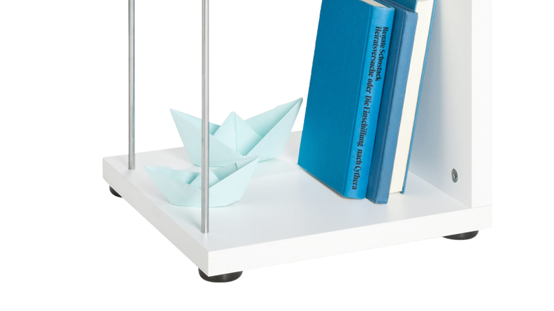 Regal Mäusbacher aus Holz in Weiß Standregal Sticks, auch als Raumteiler einsetzbar Mattweiß - ca. 33 x 126 x 33 cm